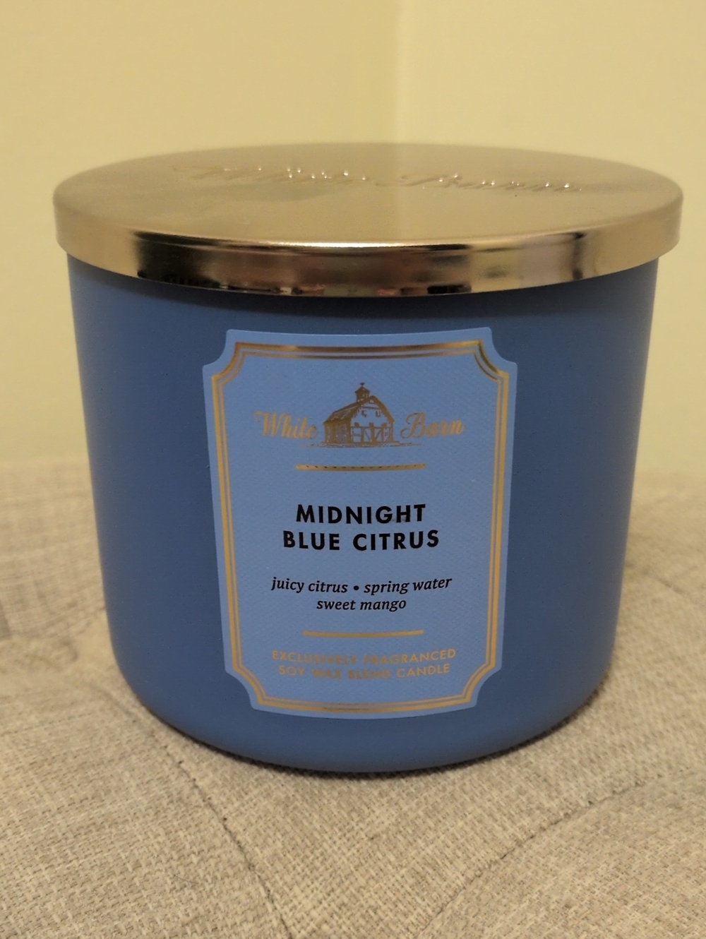 NWT White Barn Midnight Blue Citrus 3- Wick Candle - Picture 1 of 3